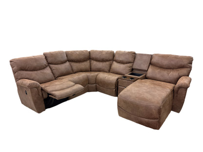 La-Z-Boy James Sectional Power Reclining Sofa w/ Chaise & Storage Console