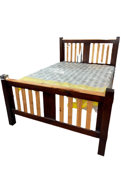 Amish Two Tone Hickory Queen Bed