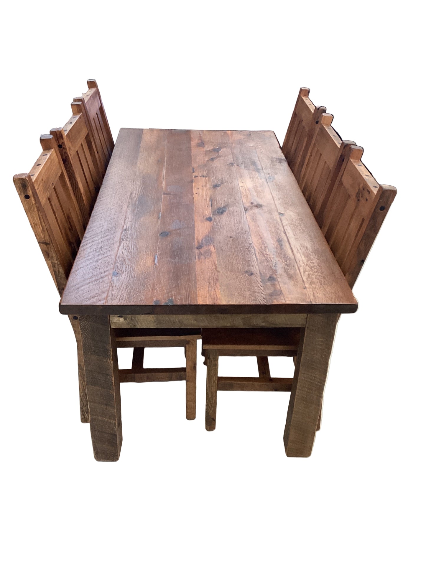 Amish Crafted Barnboard Table and 6 Chairs