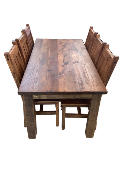 Amish Crafted Barnboard Table and 6 Chairs