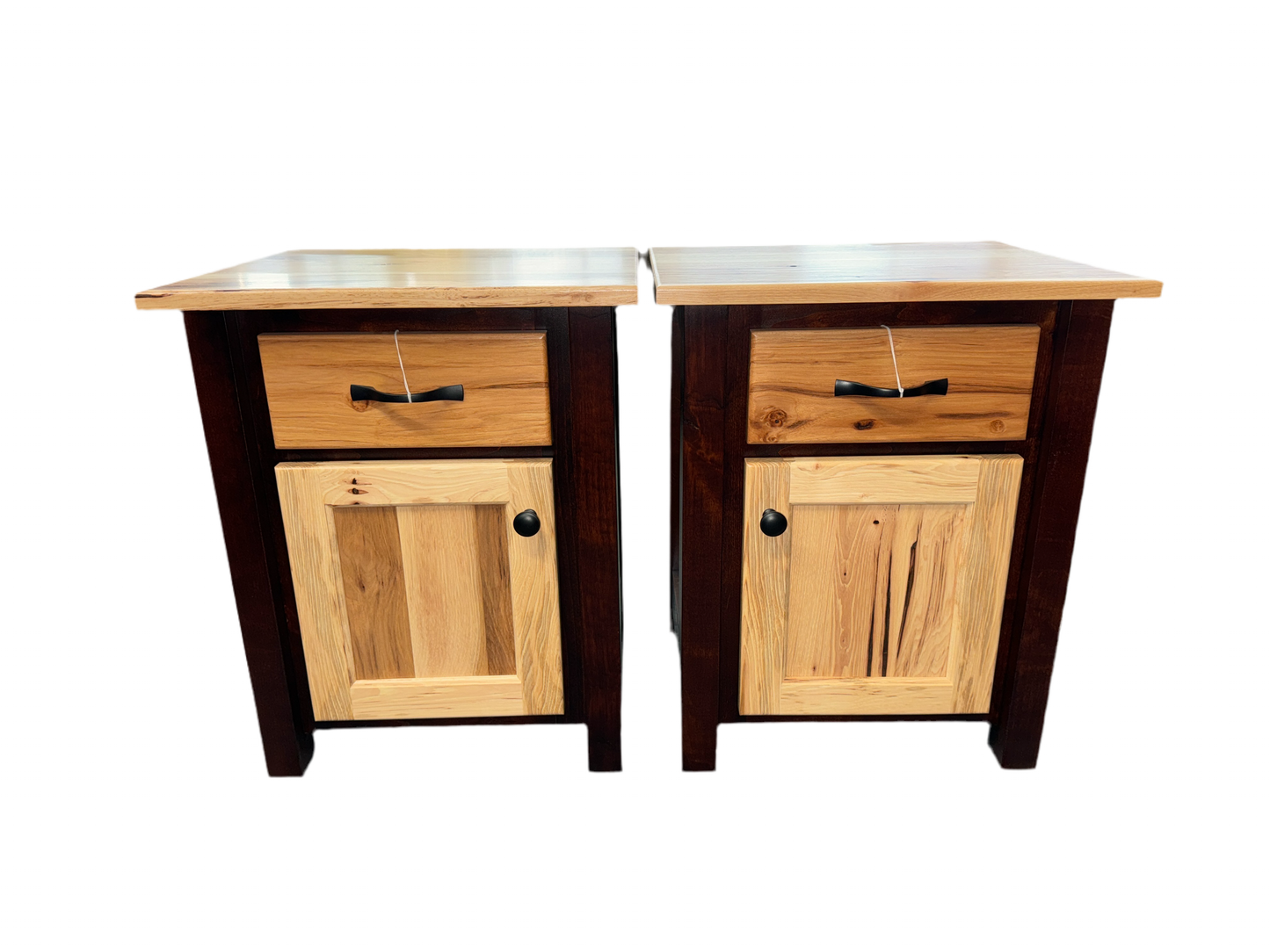 Amish Two Tone Hickory Nightstands