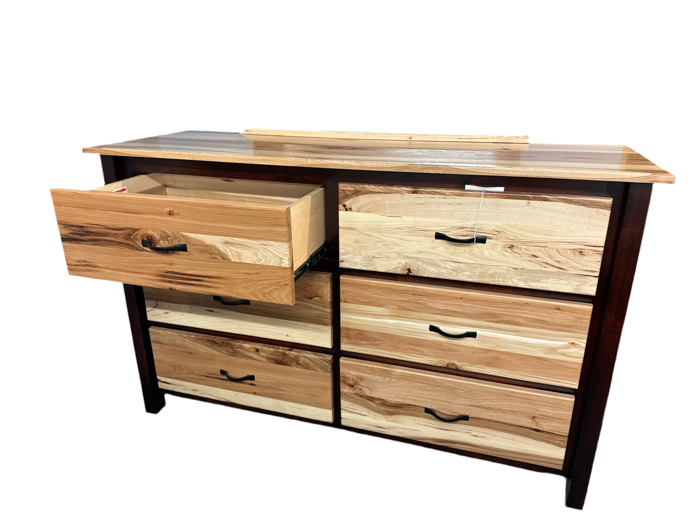 Amish Two Tone Hickory Dresser w/ Mirrror