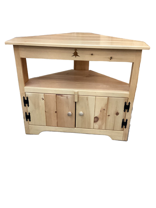 Pine Corner TV Stand