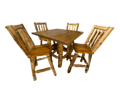 Amish Made Aspen Pub Table Set