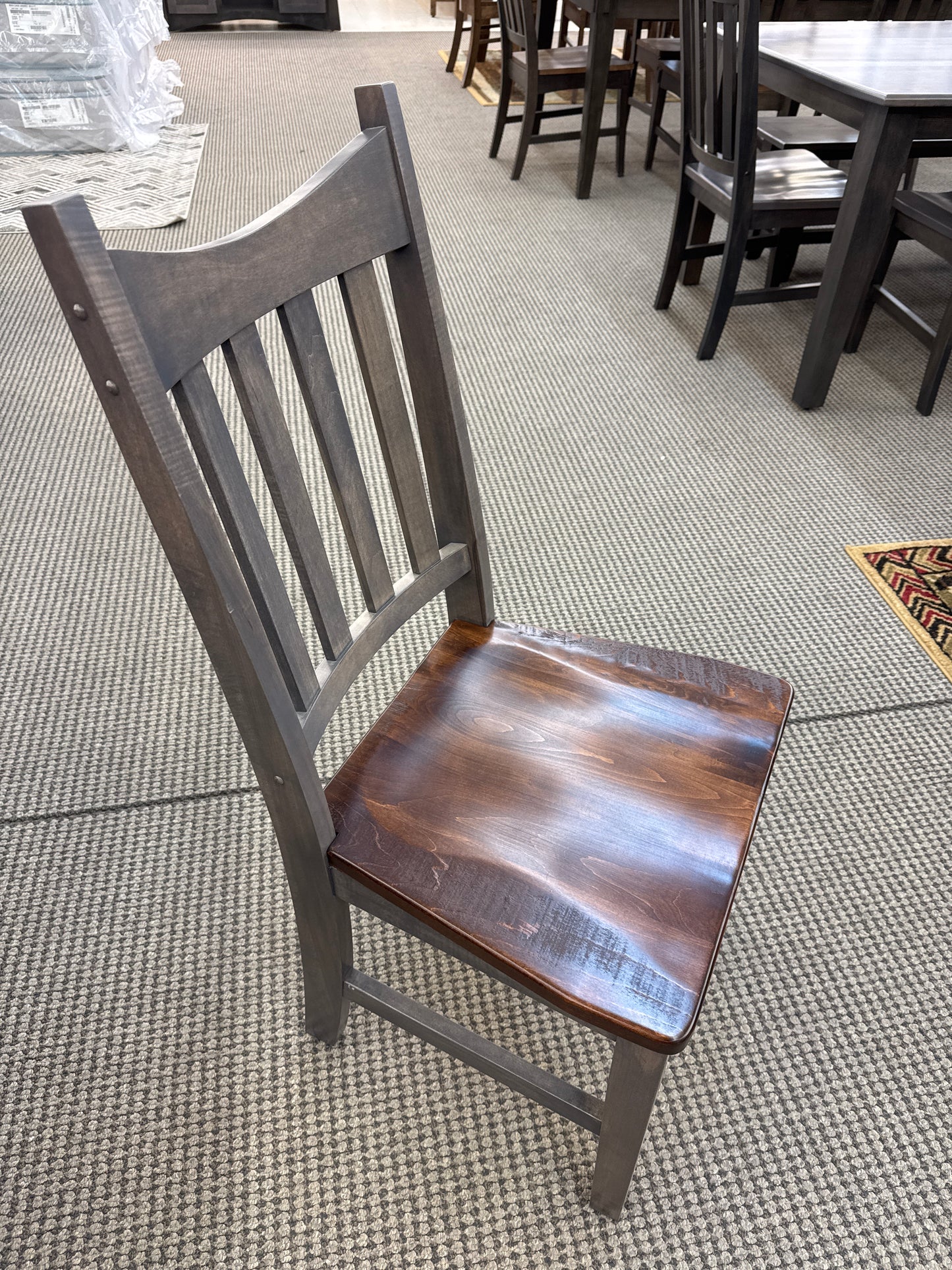 Amish Stone Lake 6 Piece Solid Rough Sawn Maple Table Set