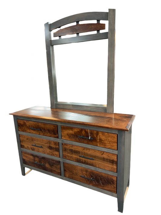 Stone Lake Rough Sawn Maple Dresser w/ Mirror