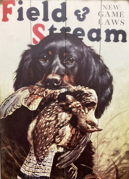 Field & Stream Wood Sign