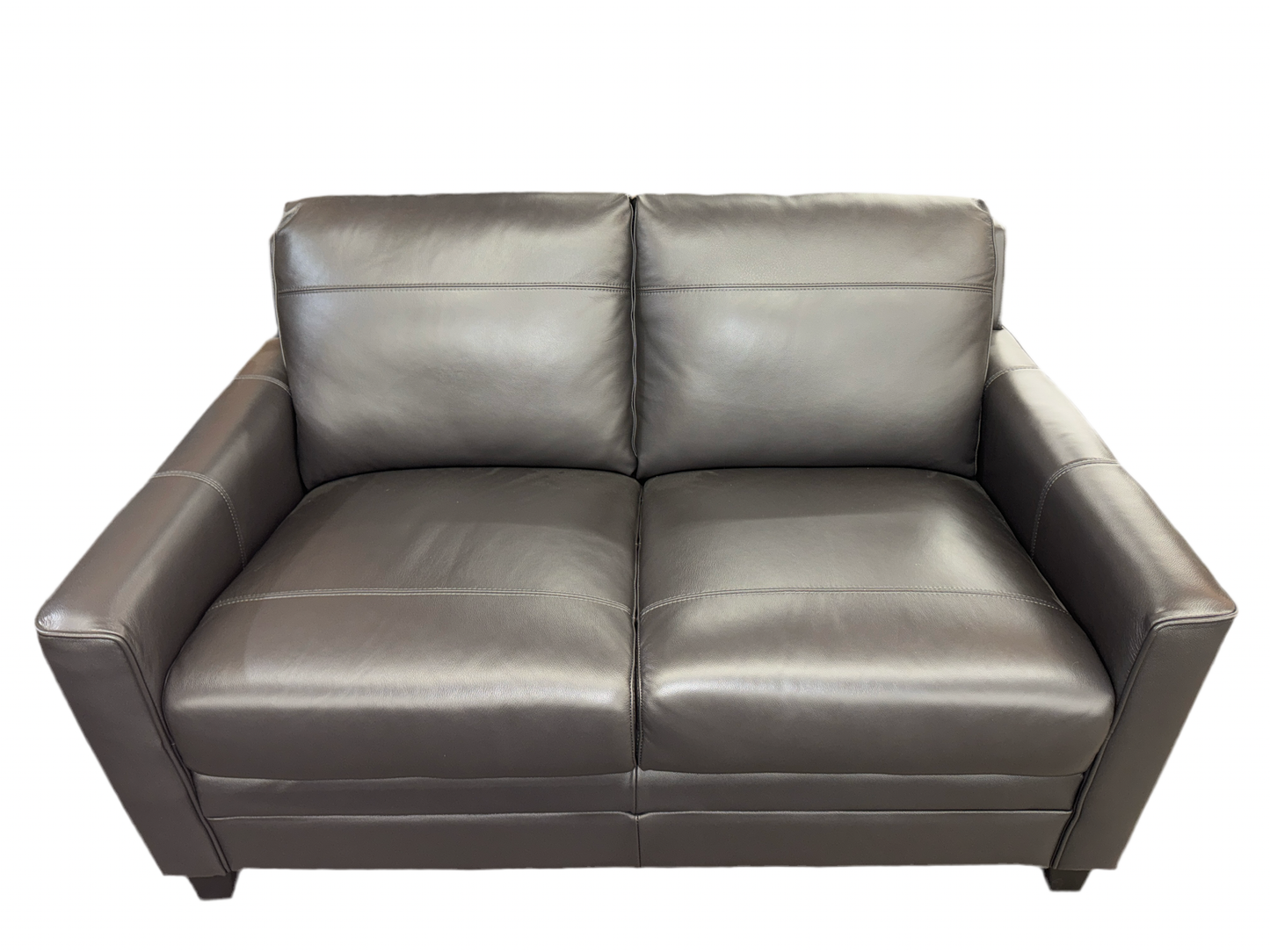 Leather Italia Sofa w/ Matching Loveseat