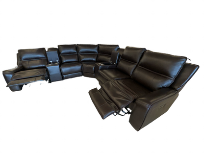 Leather Italia Winston Power Reclining Sectional