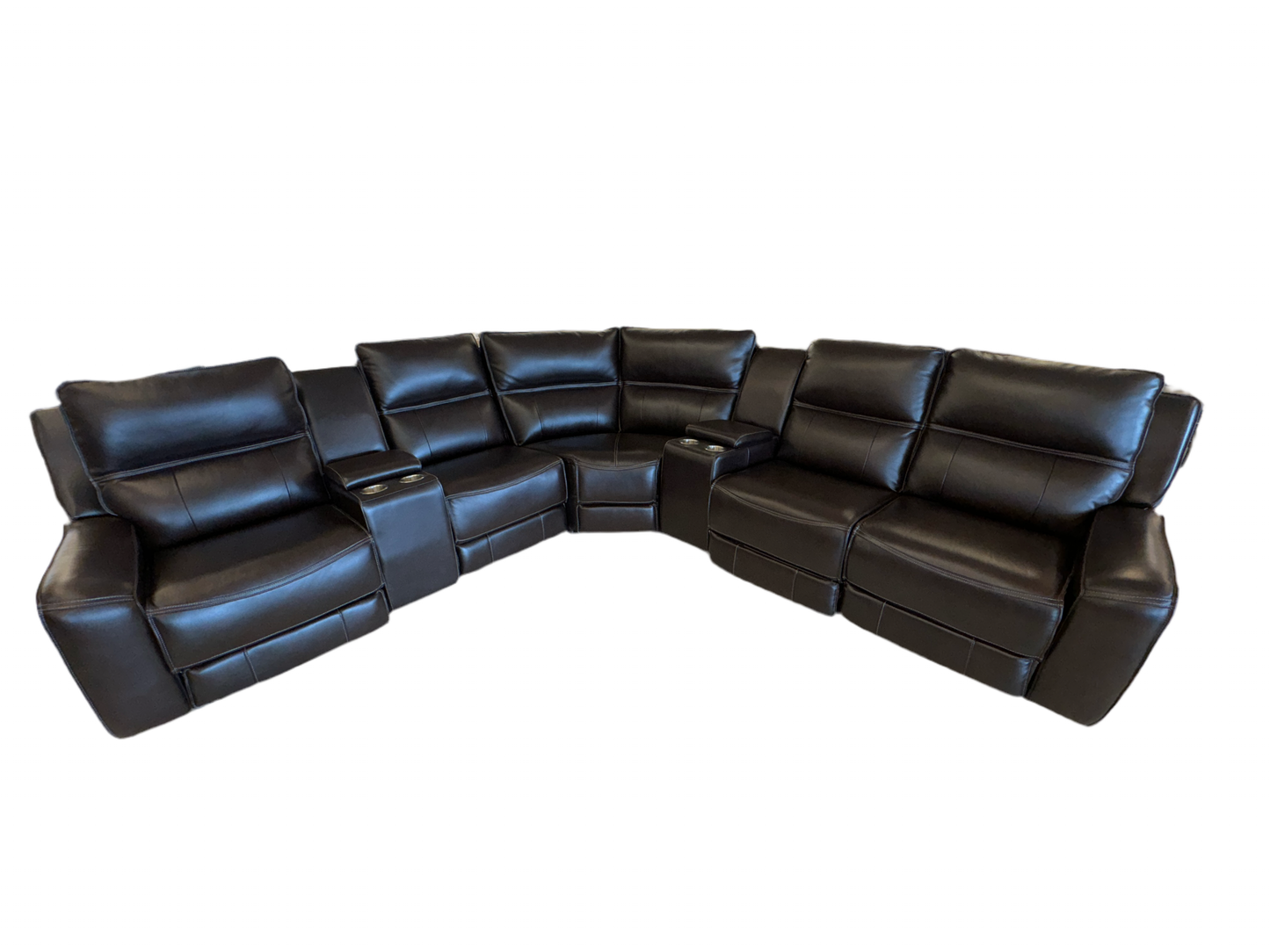 Leather Italia Winston Power Reclining Sectional