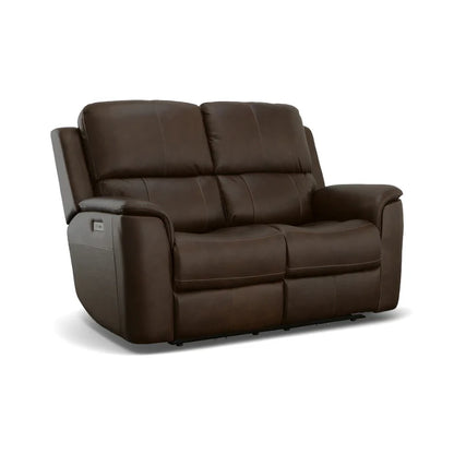 Flexsteel Henry Power Recline Sofa w/ Matching Loveseat and Power Swivel Recliner