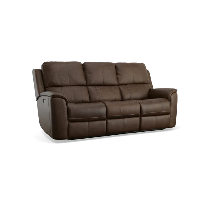 Flexsteel Henry Power Recline Sofa w/ Matching Loveseat and Power Swivel Recliner