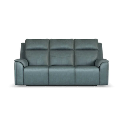 Flexsteel Vernon Power Recline Sofa w/ Matching Swivel Recliner