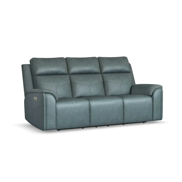 Flexsteel Vernon Power Recline Sofa w/ Matching Swivel Recliner