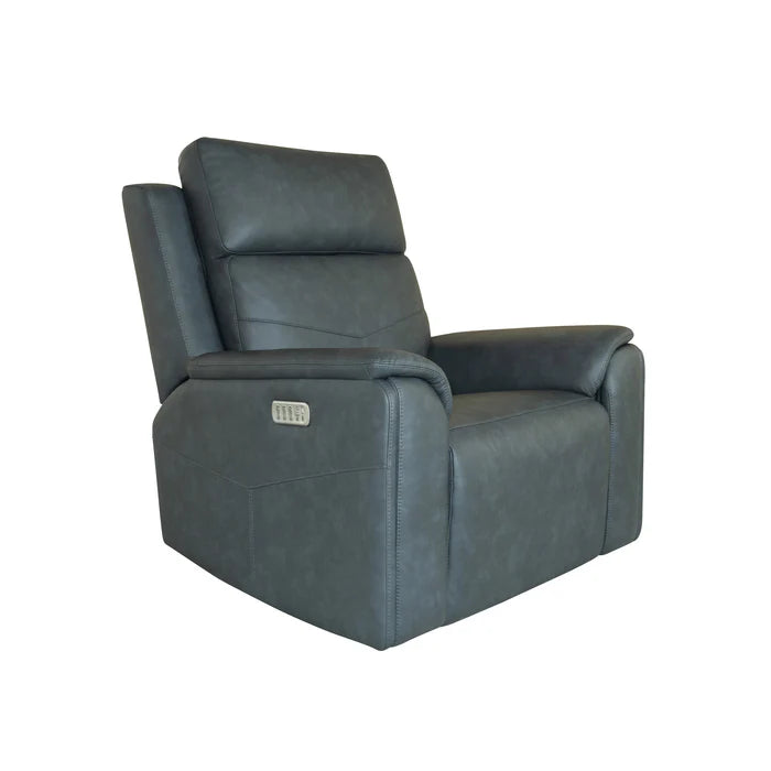 Flexsteel Vernon Power Recline Sofa w/ Matching Swivel Recliner