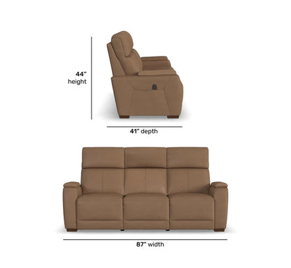 Flexsteel Vibe Power Reclining Set with Power Headrest, Lumbar, Heat, Massage & Pulse